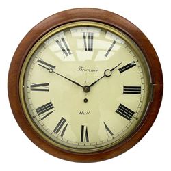 A late 19th century 8-day wall clock wit