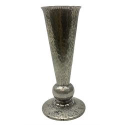 Liberty Tudric pewter vase, of thistle shape, stamped beneath Tudric Pewter 01759, H18cm