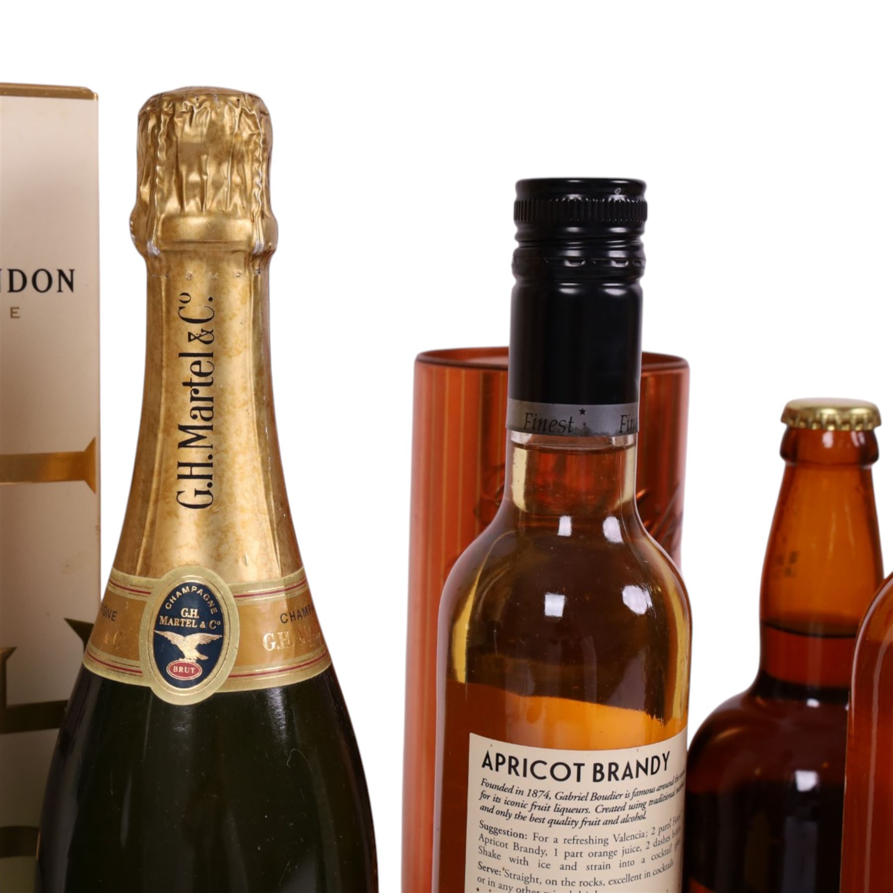 Mixed alcohol, including Moet & Chandon, Bols, Apricot Brandy etc  verious contents and proof 