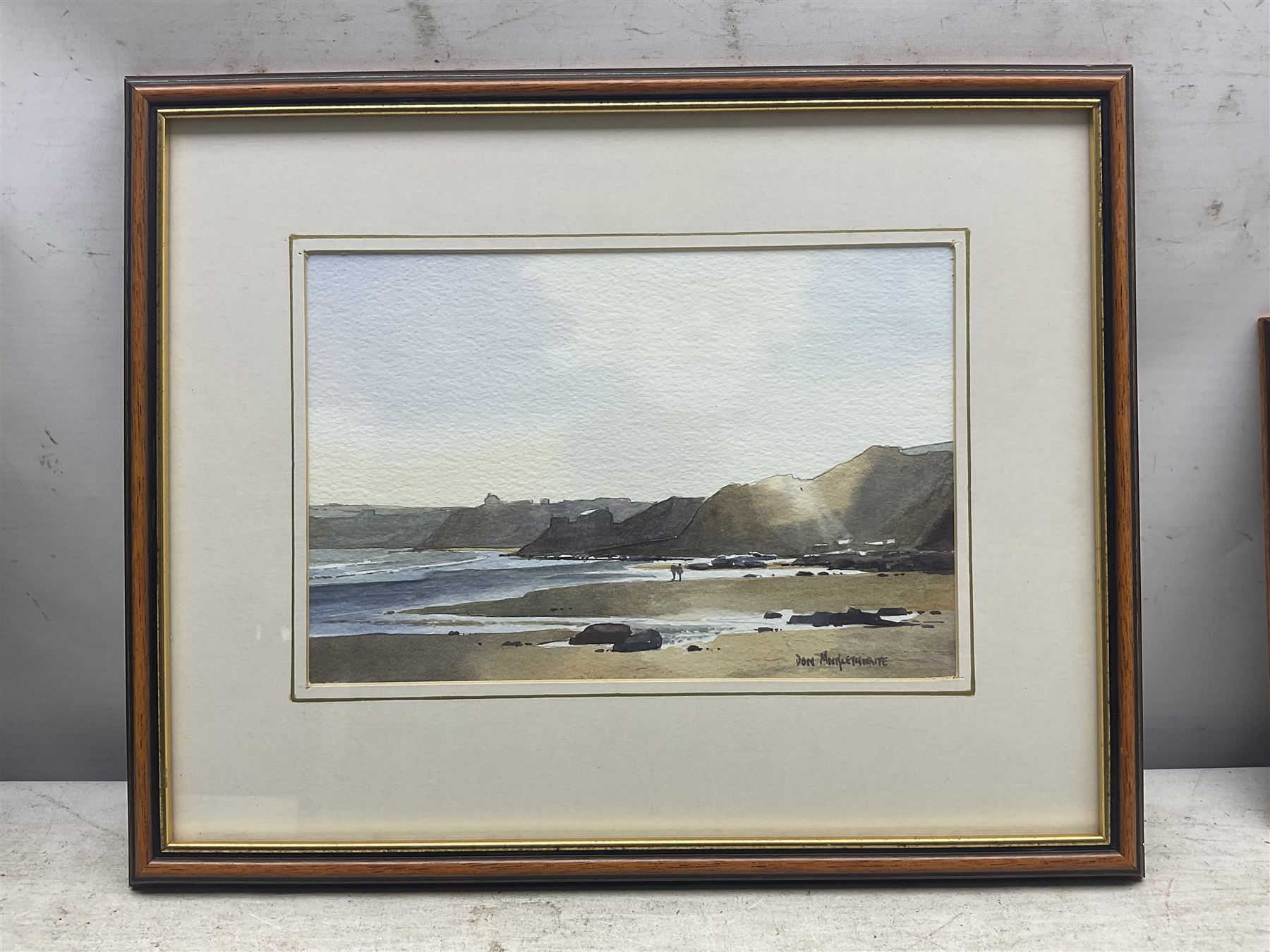 Don Micklethwaite (British 1936-): 'Inner Harbour - Scarborough' 'Cayton Bay' and 'Blenheim', two watercolours and one pen and ink sketch signed, all with titles verso max 21cm x 30cm (3)