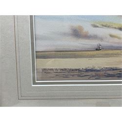 John Freeman (British 1942-): ‘Dawn - Whitby’, watercolour signed titled and dated ‘15, 25cm x 50cm