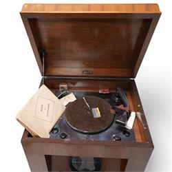 RGD - 1937 walnut cased radiogram, model number. 535 and large collection of records 