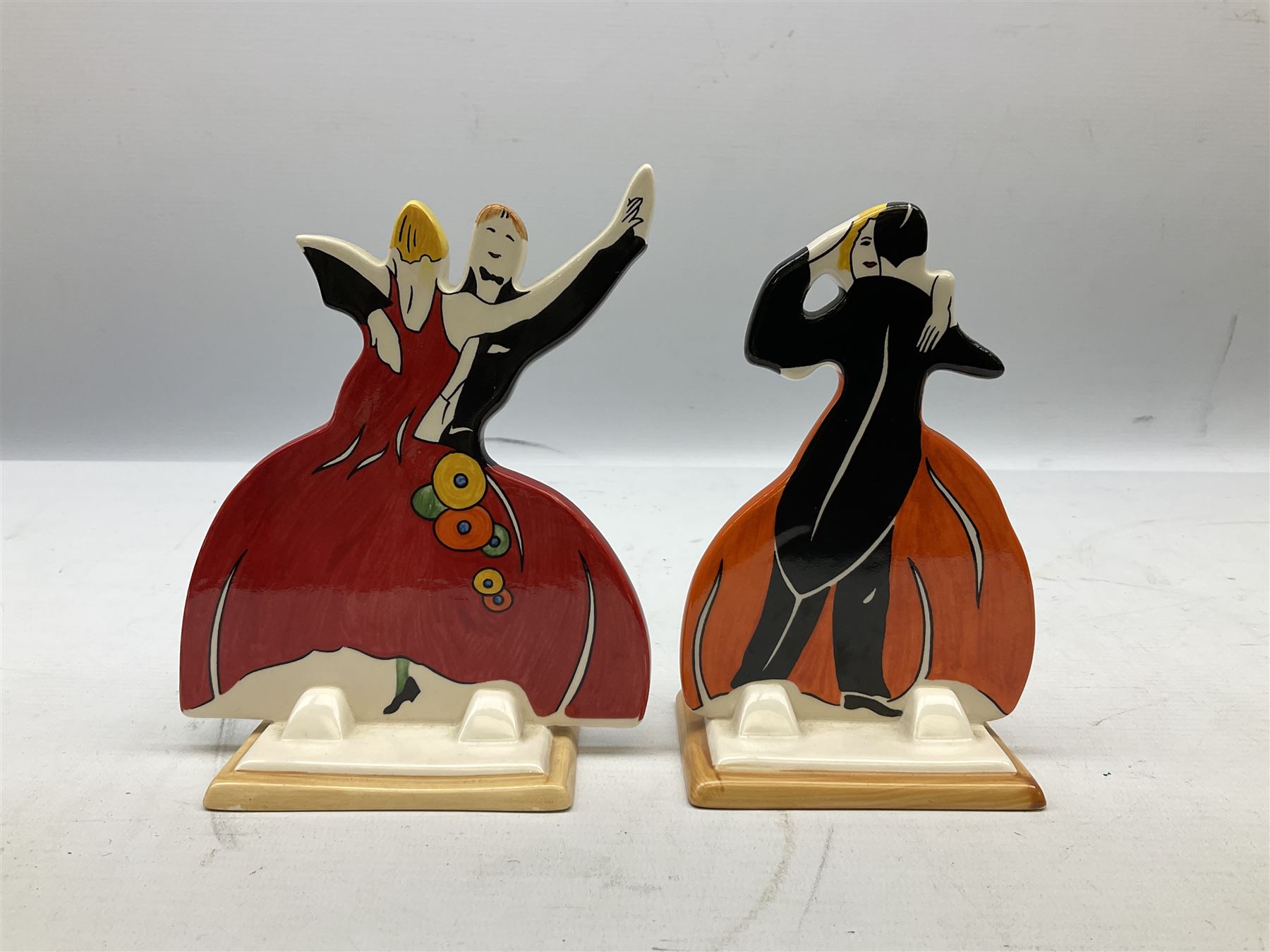 Wedgwood Bizarre Clarice Cliff Age of Jazz Dancers shape 432 and 433