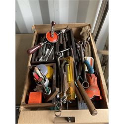 Selection of tools, spanners, saw blades and other tools - THIS LOT IS TO BE COLLECTED BY APPOINTMENT FROM DUGGLEBY STORAGE, GREAT HILL, EASTFIELD, SCARBOROUGH, YO11 3TX
