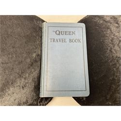 Collection of travel books, including Baedekers Belgien und Holland, Muirhead's Southern France, The Queen Travel Book 1929-30 