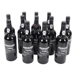 Morgan's 1994 vintage port, 20.5% vol 75cl, twelve bottles 