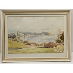 Edward H Simpson (British 1901-1989): Scarborough from Holbeck Gardens, watercolour signed 32cm x 48cm