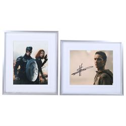 Collection of film related prints, all with spurious signatures, including Fantastic Four, Batman, Indiana Jones, etc all framed