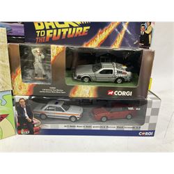 Corgi - fifteen TV/Film related die-cast models including Green Hornet, Fawlty Towers, Blues Brothers, Last of the Summer Wine, The Avengers, Dads Army, Back To The Future, Ashes to Ashes, The A-Team, Knight Rider etc; all boxed (15)