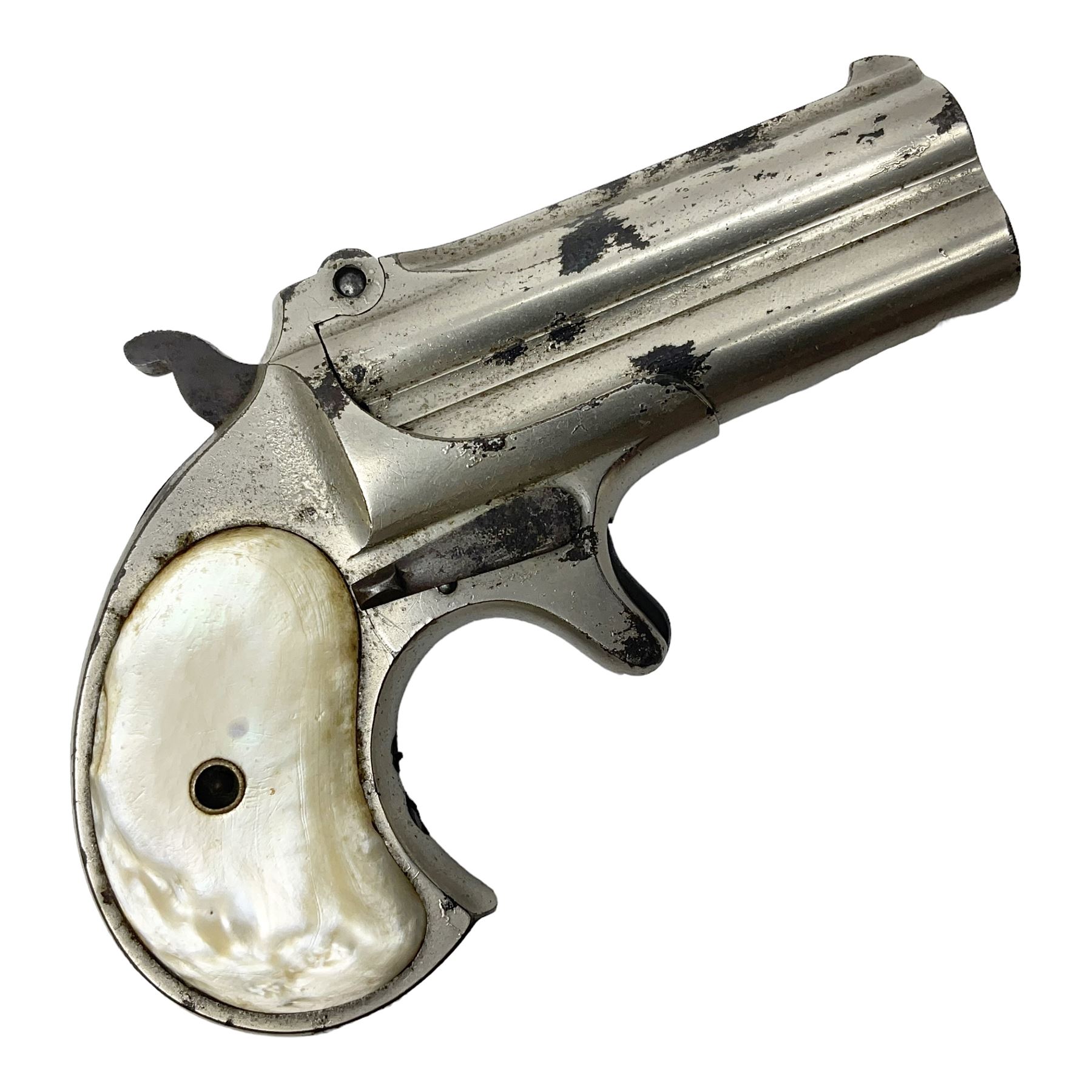 Remington .41 rim-fire over-and-under double barrel Derringer pistol, with 7.5cm(3