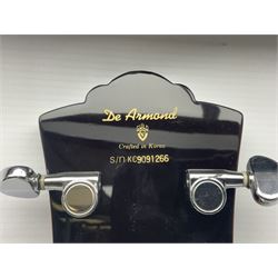 DeArmond Guild Star Fire Custom semi-acoustic guitar c2009 with tobacco sunburst finish and USA DeArmond gold foil pick-ups; serial no.KC9091266; L104cm; in Spider carrying case