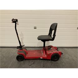 Pro Rider folding mobility scooter, red finish, full working order with charger - THIS LOT IS TO BE COLLECTED BY APPOINTMENT FROM DUGGLEBY STORAGE, GREAT HILL, EASTFIELD, SCARBOROUGH, YO11 3TX