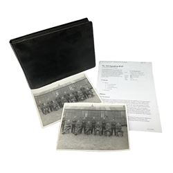 144 Squadron RAF - album containing over one hundred photographs and postcards of varying sizes including group shots, aircraft on the ground and in the air, German aircraft, crashes etc; sizes from 3.5 x 6cm to 16 x 21cm; and quantity of modern reference material
