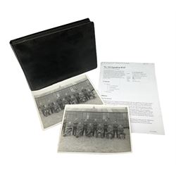 144 Squadron RAF - album containing over one hundred photographs and postcards of varying sizes including group shots, aircraft on the ground and in the air, German aircraft, crashes etc; sizes from 3.5 x 6cm to 16 x 21cm; and quantity of modern reference material

