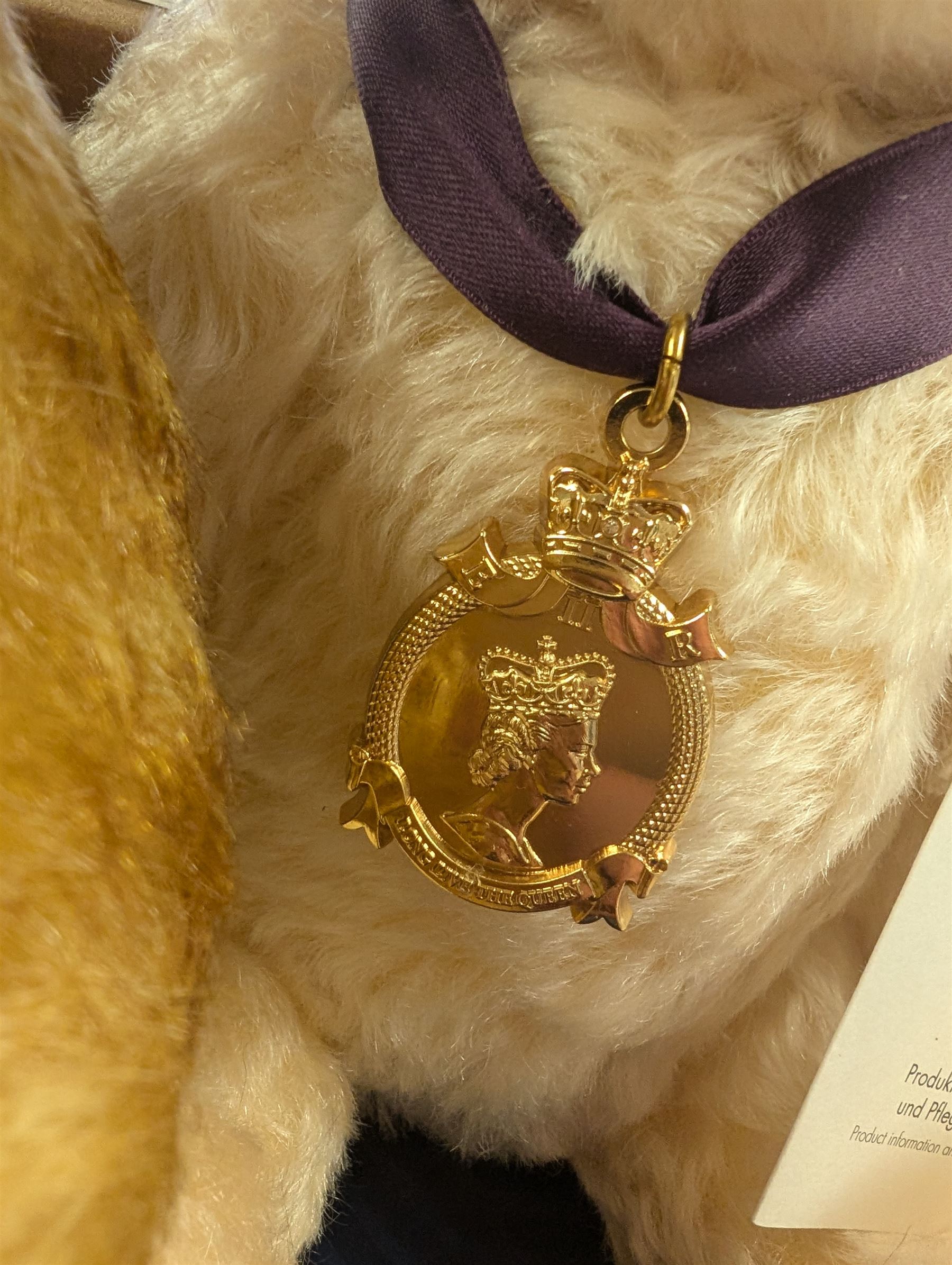 Two collectable bears, comprising Steiff Diamond Jubilee bear and Merrythought London 2012 Olympic bear, tallest H30cm