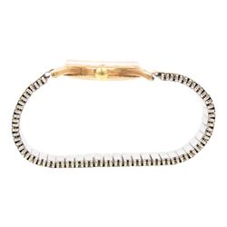 9ct gold cased Rotary 17 jewels Incabloc gentleman's wristwatch, on expanding steel strap