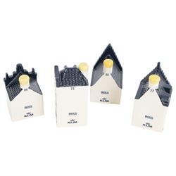 Nine KLM Bols blue delft canal houses, comprising of numbers 77, 87, 86, 48, 59, 81, 75, 72 and 35