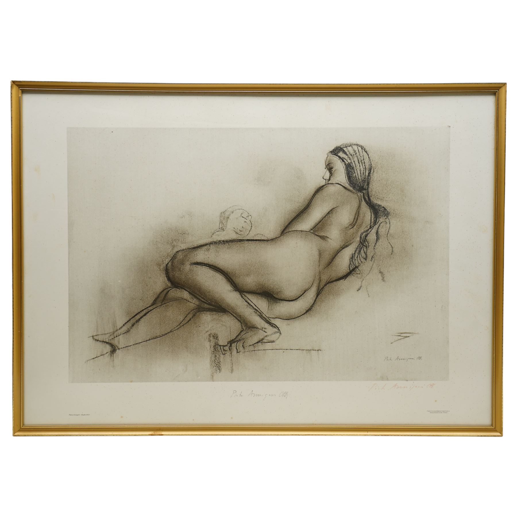 Pietro Annigoni OMRI (Italian 1910-1988): Nude and Portrait Studies, set of eight sanguine and monochrome prints, two numbered editions each signed in pencil or pen max 66cm x 50cm (8)