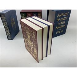 Folio Society books comprising, Empires of the Ancient Near East; four book set, Empires of Early Latin America; three book set, The Norman's by David C. Douglas