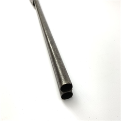 19th century David R. Hodgson (? of Louth) 12-bore side-by-side double barrel hammer shotgun with screw under lever opening and patent action, walnut stock and 76cm damascus barrels, L119cm overall SHOTGUN CERTIFICATE REQUIRED