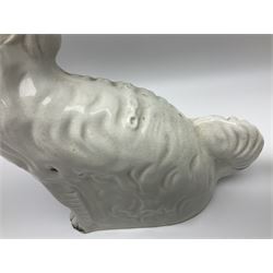 Pair Staffordshire style dogs, H32cm