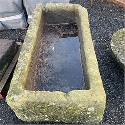 19th century large rectangular carved stone trough - THIS LOT IS TO BE COLLECTED BY APPOINTMENT FROM DUGGLEBY STORAGE, GREAT HILL, EASTFIELD, SCARBOROUGH, YO11 3TX