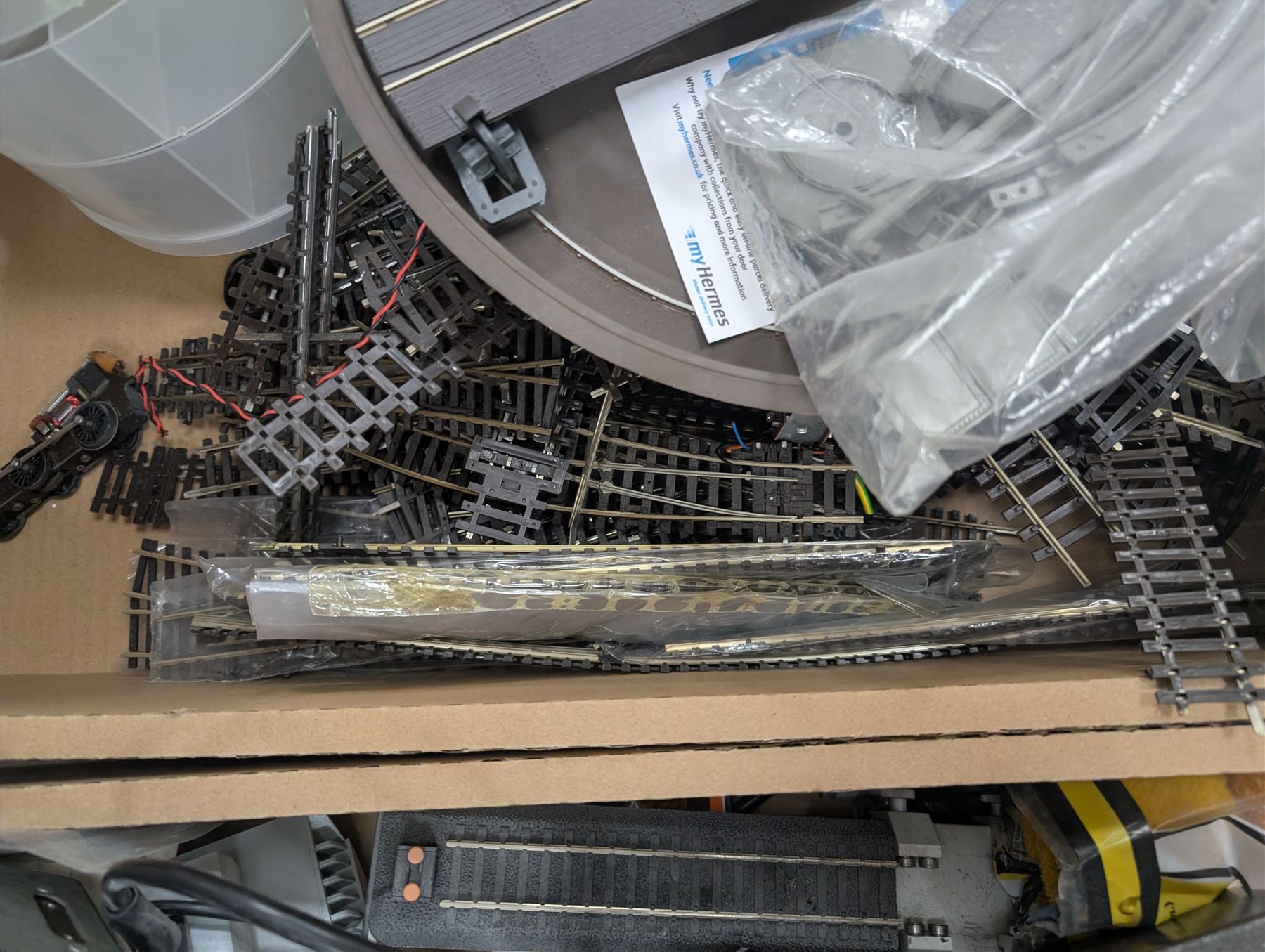 Collection of model railway control units, accessories and tools, including Lenz Digital Plus LZV100 with remote, H and M Electran Transistorised Power Unit, H and M Duette twin supply unit, motors, points, paints, Antex Soldering System, Flockit, etc, in three boxes