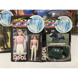 Star Trek - Eaglemoss Official Starships Collection three unopened issue No.1 and Issue No.2; five boxed Fabbri metal figures; and four carded action figures; together with Dr. Who - Eaglemoss Official Figurine Collection unopened Issue No.1; Dr. Who Monster Invasion parts 2 & 3, both unopened; four Dapol carded Dr. Who action figures and two others.