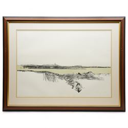 Pietro Annigoni OMRI (Italian 1910-1988): 'View of the Flood of Venice - November 4 1966', set six lithographs on magnani paper signed and numbered in pencil with blindstamp 48cm x 68cm (6) 