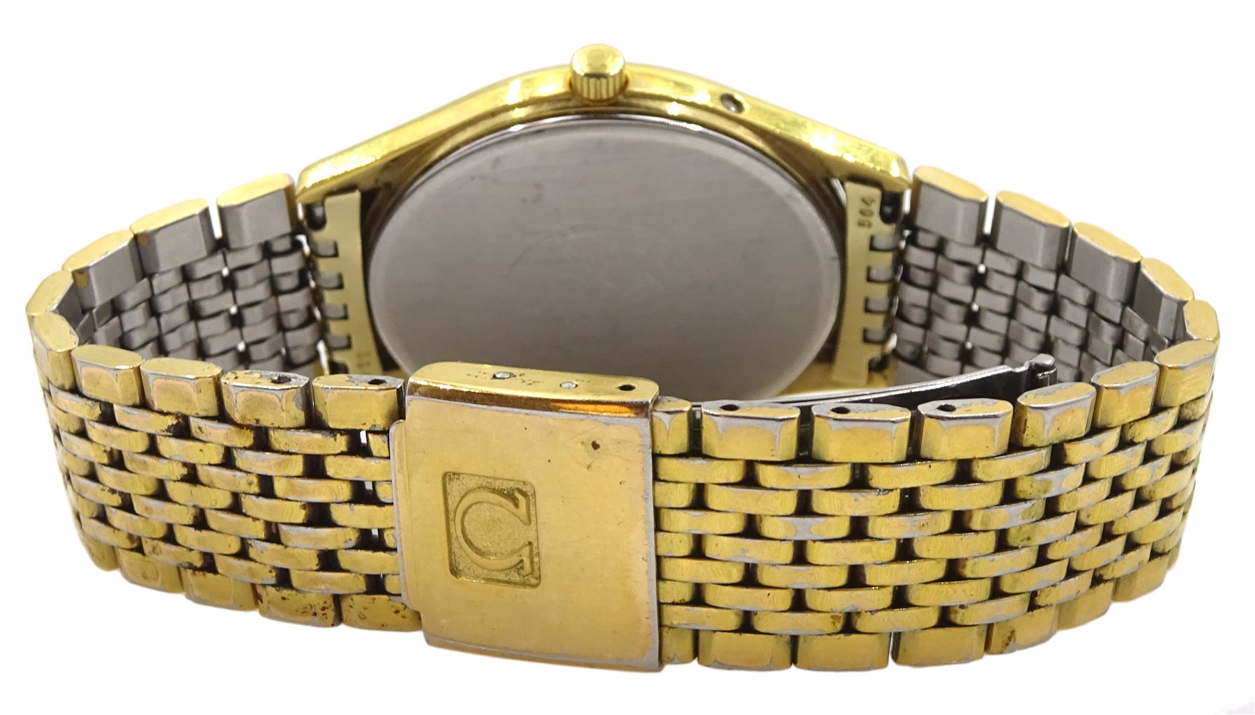 Omega Seamaster gentleman's goldplated and stainless steel 17 jewel