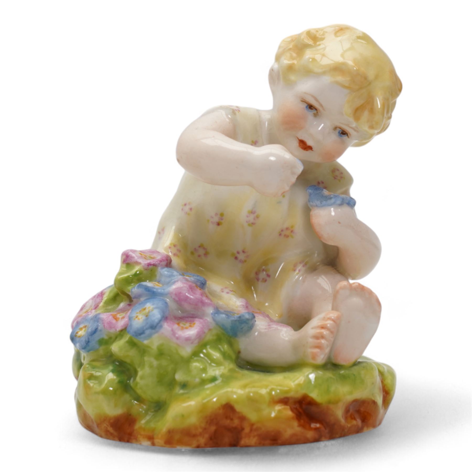 Five Royal Doulton figures comprising 'Rose', 'Dinky Do', 'Bo Peep', 'Cookie' and 'Babie', together with a Royal Worcester figure 'Mischief' modelled by F.G. Doughty (6)