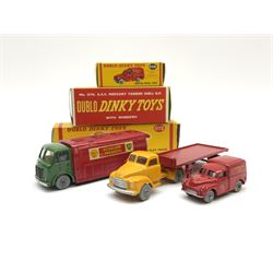 Dublo Dinky - three boxed models comprising 068 Royal Mail Van, 070 AEC Mercury Tanker and 072 Bedford Articulated Flat Truck (3)