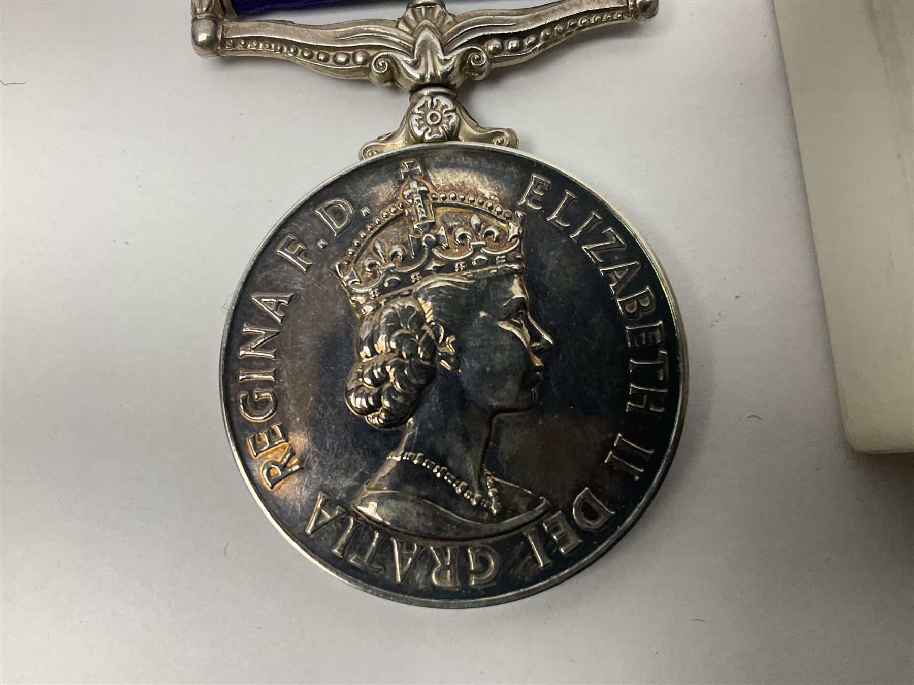 ERII General Service Medal with Canal Zone clasp awarded to 22499602 Pte S G Glover RAMC; with ribbon in box