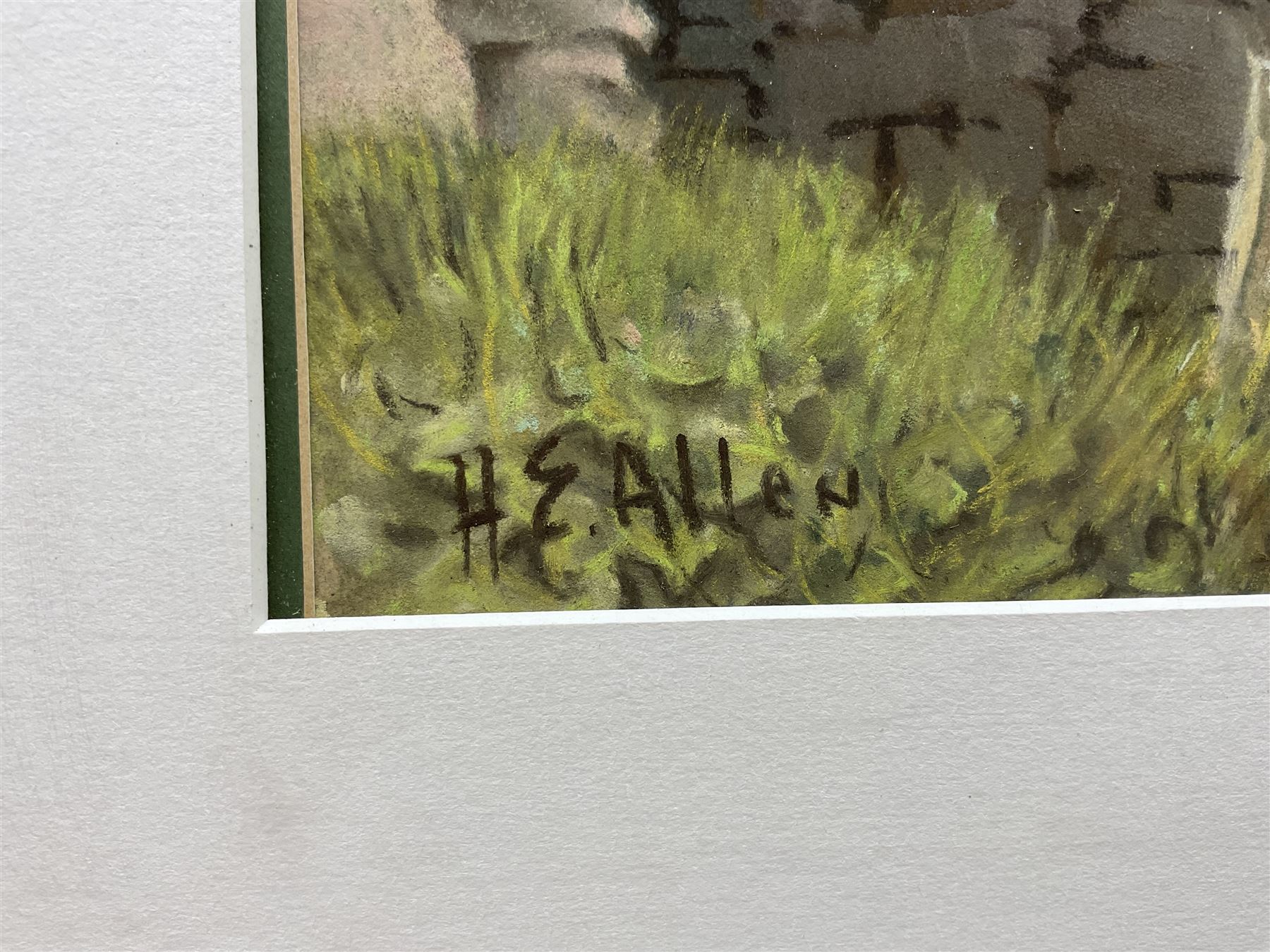 Harry Epworth Allen (Northern British 1894-1958): Stone Farmhouse with Bridge in the Foreground, gouache and pastel signed 23cm x 34cm