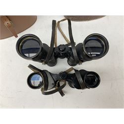Eight cased pairs of binoculars, to include Noctovist Mk II 8x30, Prinz 8x30, Steiner Bayreuth 8x30, Springfield H.F.P 8x26 etc