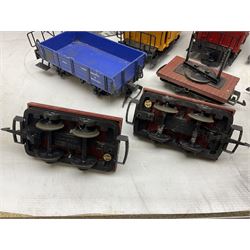 Three LGB (Lehmann Gross Bahn) G scale, gauge 1, rolling stock wagons, comprising two Lake George and Boulder wagons and an Auto Express wagon, together with a LGB passenger coach, other LGB rolling stock and a Lehmann Rigi900 ski lift