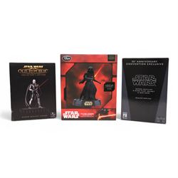 Three Star Wars models, comprising Master Replicas A New Hope Wedge Antilles X-Wing Pilot ...