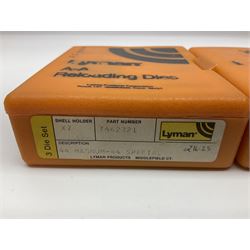 Two sets of reloading dies by Lyman comprising .303 British and  .44 Magnum; both in original boxes with paperwork