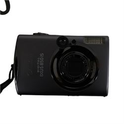 Six Canon compact digital cameras, comprising Ixus L-1, Ixus 850 IS, Ixus Z90, Ixus 960 IS, Powershot A1200 and Powershot A540, three with boxes