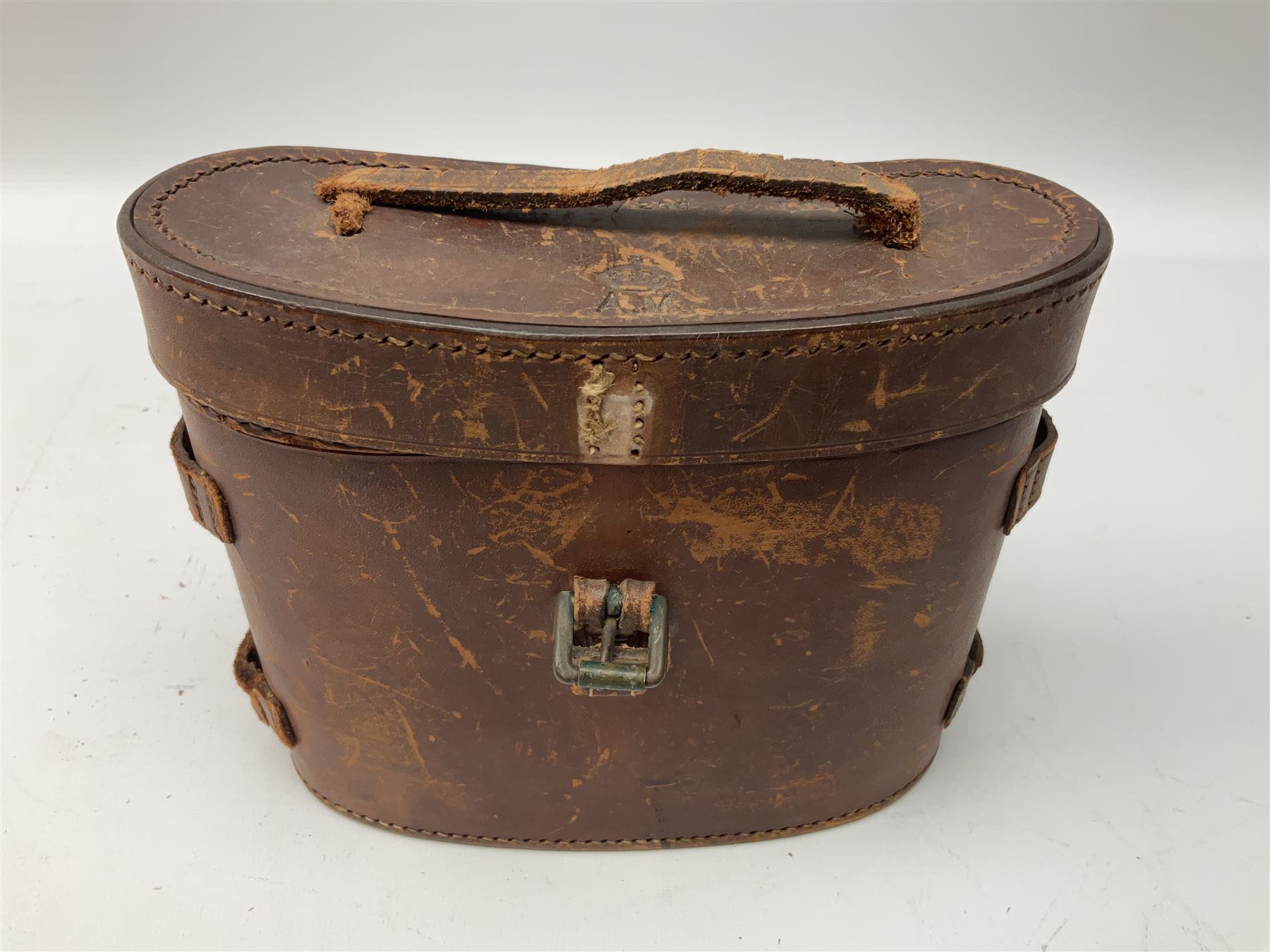 WW2 Air Ministry pair of 6x binoculars by Watson-Baker Co. Ltd, model no. G.E./293, dated 1943, serial no.8568, in similarly marked calf leather carrying case