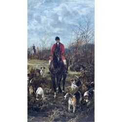 Heywood Hardy (British 1842-1933): Huntsman and Hounds in Rough Country, oil on canvas signed and dated '93, 45cm x 26cm
Provenance: private collection purchased by the vendor Sotheby's 14th December 1988, Lot 101