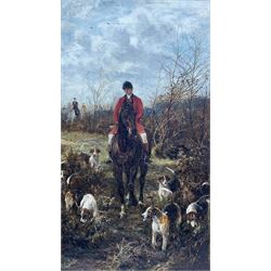 Heywood Hardy (British 1842-1933): Huntsman and Hounds in Rough Country, oil on canvas signed and dated '93, 45cm x 26cm
Provenance: private collection purchased by the vendor Sotheby's 14th December 1988, Lot 101