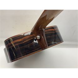 Tanglewood Dreadnought spruce and java wood acoustic guitar the three-piece back with mango spalted wood insert; in Faith hard carrying case; serial no.201147017 L103cm