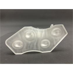 Swarovski Crystal animals, comprising camel and lion, both upon frosted crystal bases, together with Swarovski Crystal palm tree, upon similar frosted crystal base, tallest H14cm