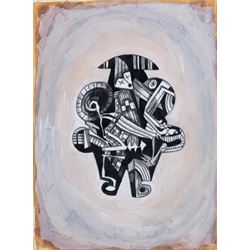 Graham Kingsley Brown (British 1932-2011): 'Pierrot (Aviator)', ink and acrylic on paper, ...