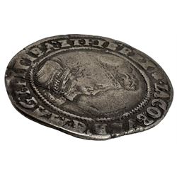 James I Irish 17th century silver one shilling coin