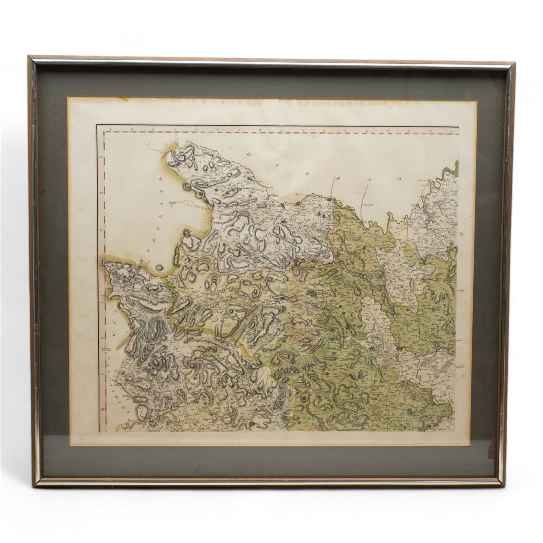 John Cary (British 1754-1835): 'A New Map of Yorkshire - Divided into its Ridings and Subdivided into its Hundreds, set three 19th century engraved maps with hand-colouring pub. 1808, 52cm x 62cm (3)