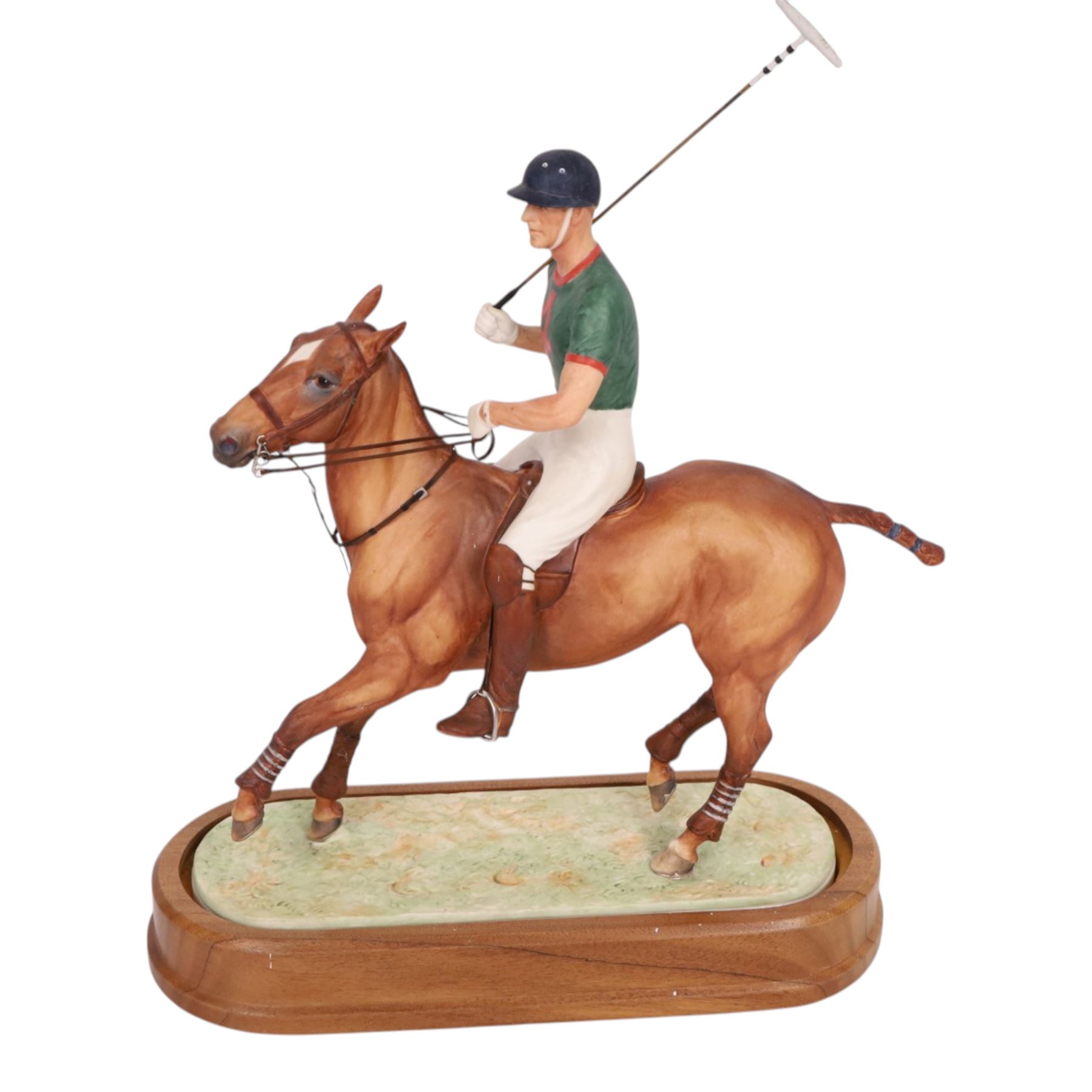 Royal Worcester equestrian figure, H.R.H. The Duke of Edinburgh, modelled by Doris Lindner, limited edition no. 662/750, with framed certificate, H40cm
