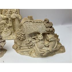 Thirty three Lilliput Lane models from the British collection and paint your own Children's Plaques, to include I am a little teapot, Gnome improvements, Dennis the Dragon, Bill and Ben, The Bobbins etc, some with boxes and deeds 