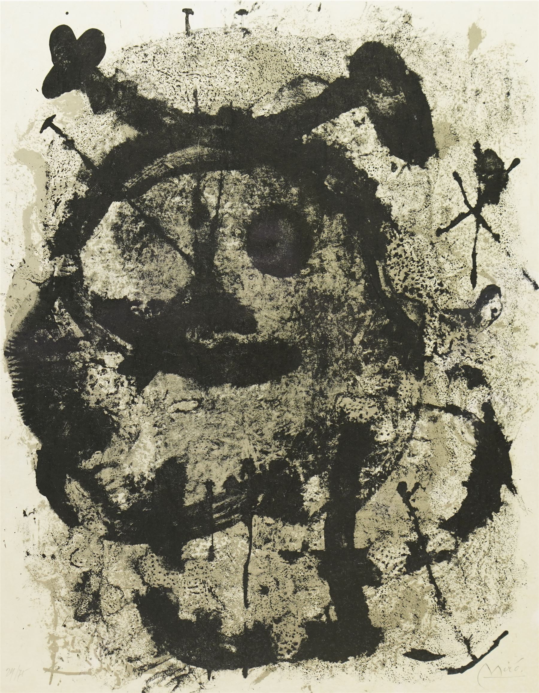 Joan Miro (Spanish (Catalan) 1893-1983): 'Quelques Fleurs Pour Des Amis', limited edition lithograph in colours signed and numbered 29/75 in pencil 41cm x 32cm